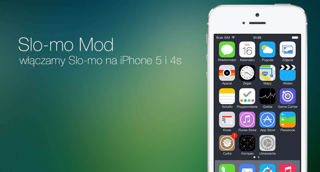 Jak włączyć Slo-mo na iPhone 5 i 4s cydia-i-jailbreak Slo-mo Mod, Slo-mo, jak uruchomić slo-mo, jailbreak, iPhone 5, iPhone 4s, Cydia, Apple   Slomo1 1300x700