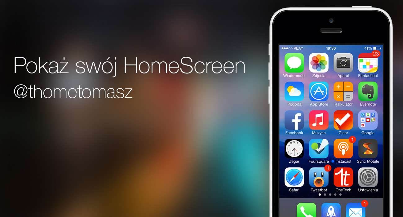 Pokaż swój HomeScreen - @thometomasz ciekawostki wyślij nam swój homescreen, tapety na ios, pokaż swój pulpit iphone, pokaż swój pulpit ipad, pokaż swój homescreen iphone, pokaż swój homescreen ios, podziel się tapetą na ios   homescreen 1300x700