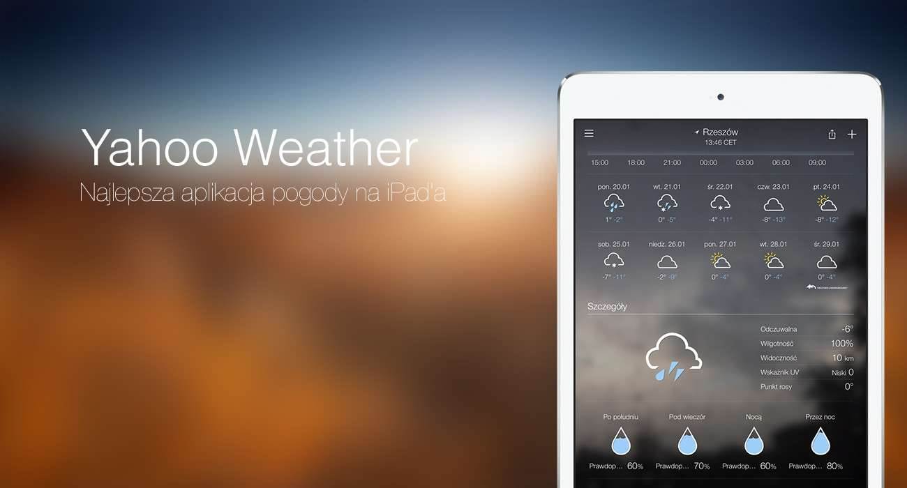 Yahoo Weather czyli najlepsza aplikacja pogody na iPada gry-i-aplikacje yahoo weather ipad, yahoo weather dostępne na ipadzie, Yahoo Weather, pogoda na iOS, najlepsza aplikacja pogody na iOS   miniaturayahoo 1300x700