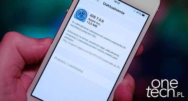 iOS 7.0.6 - lista zmian + linki polecane, nowosci Update, pobierz iOS 7.0.6, OTA, linki do pobrania, iPhone 3GS, iPhone, iPad, iOS 7.0.6 linki, iOS 7.0.6, Apple, Aktualizacja, 11B651  Przed chwilą Apple udostępniło oficjalną wersję iOS 7.0.6. Wersja jest oznaczona jako Bulid 11B651. Poniżej znajdziecie pełną listę zmian. iOS7.0.6 650x350