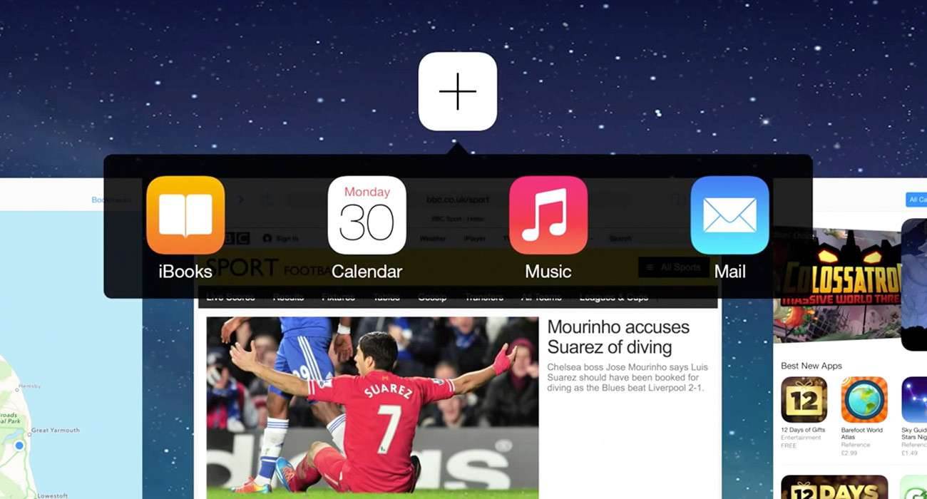 iOS 8 z opcją korzystania z dwóch aplikacji jednocześnie? ciekawostki Youtube, WWDC14, Wielozadaniowość, Wideo, Multitasking, korzystanie z dwóch aplikacji jednocześnie na jednym ekranie, iPhone, iPad, iOS 8, iOS, Film, Apple  Jak podaje portal 9to5mac, Apple w nadchodzącym iOS 8 planuje wprowadzić opcję, która pozwoli na korzystanie z dwóch aplikacji jednocześnie na ekranie naszego iPad'a. iOS8.onetech.pl 1 1300x700