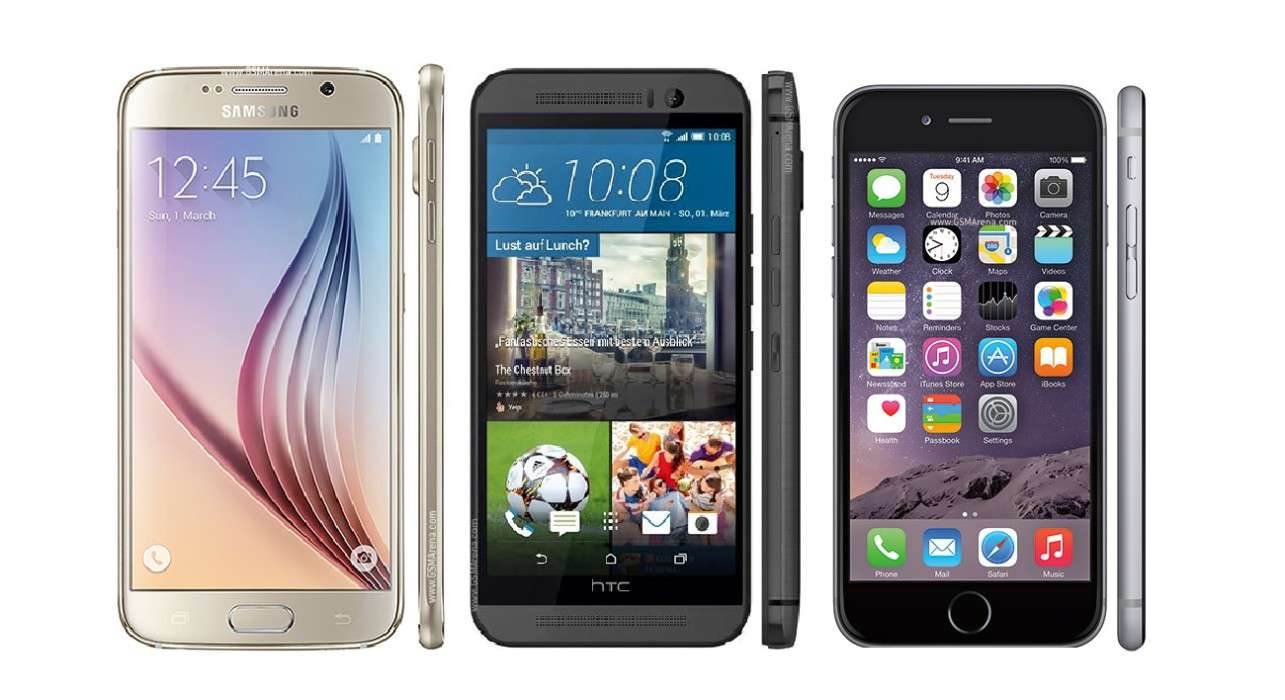 MWC 2015 - Galaxy S6 vs One M9 vs iPhone 6 nowosci vs, iphone 6 vs galaxy s6 vs htc one m9, iPhone 6 vs, HTC One M9, galaxy s6   13 1285x700