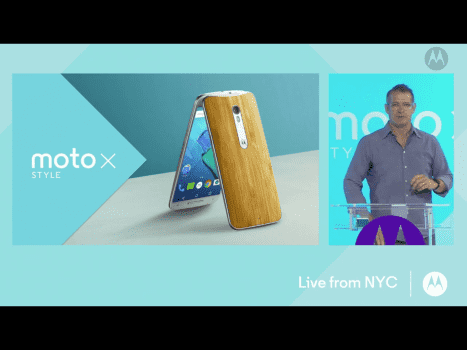 Motorola Moto X Style oficjalnie zaprezentowana ciekawostki premiera Motorola Moto X Style, Motorola Moto X Style, Motorola, cena Motorola Moto X Style  Równo o 15 rozpoczęła się konferencja Motoroli z 3 zakątków świata (Sao Paolo, Londynu i Nowego Yorku). Amerykański producent urządzeń mobilnych przejęty przez Lenovo zaprezentował 3 nowe smartfony, są to kolejno Moto X Style, X Play i trzecia generacja Moto G. IMG 0379 467x350