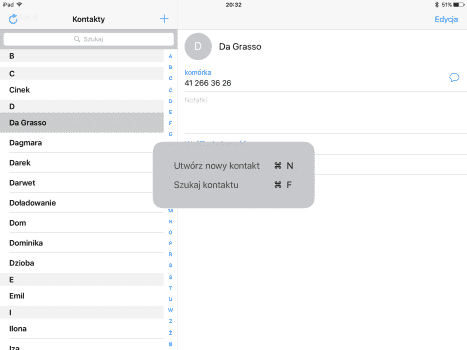 Nowe skróty klawiszowe dla klawiatur Bluetooth w iOS 9 poradniki, polecane, ciekawostki skróty klawiszowe, nowe skróty klawiszowe, klawiatura, iOS 9, Apple iOS 9, Apple  Wraz z wydaniem iOS 9 pojawiło się sporo nowości w systemie operacyjnym dla iPada, jedną z nich są nowe skróty klawiszowe dla dedykowanych klawiatur Bluetooth. IMG 0530 467x350