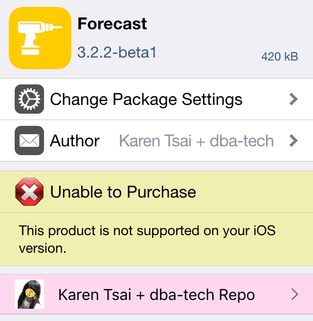 Wersja rozwojowa Forecast dostępna w Cydii cydia-i-jailbreak jailbreak, iPhone, iOS 9, Forecast, Cydia, Apple  Forecast jest jednym z najpopularniejszych rozszerzeń dla iOS pokazujących panujące warunki atmosferyczne danego dnia. Autor pokusił się ostatnio o wydanie wersji rozwojowej, która jest kompatybilna z iOS 9, ale to nie jedyne zmiany. IMG 1492