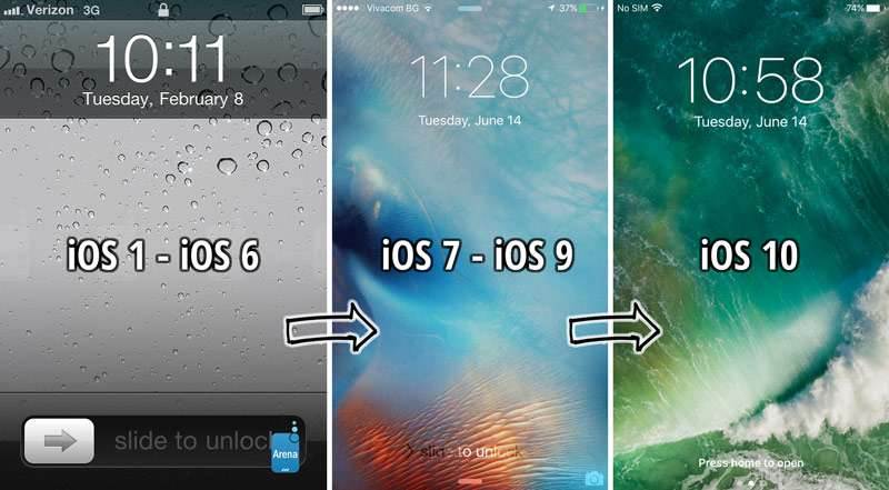 Koniec "Przesuń, aby odblokować" . iOS 10 wprowadza nowy sposób odblokowujący iUrządzenie polecane, ciekawostki Nowy sposób odblokowania iPhone, Koniec przesuń aby odblokowac, iOS 10 beta 1, iOS 10, Apple  Do momentu wydania pierwszej wersji testowej iOS 10 wszyscy użytkownicy urządzeń mobilnych Apple mogli odblokować urządzenie za pomocą przesunięcia w bok lub Touch ID. iOS 10 lock screen changes 1