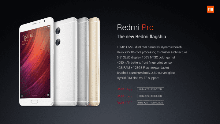 Już jest! Xiaomi Redmi Pro debiutuje w Chinach ciekawostki Xiaomi Redmi Pro, Xiaomi, Specyfikacja Xiaomi Redmi Pro, Cena Xiaomi Redmi Pro  Ostatnie miesiące ubiegły pod znakiem przecieków związanych z Xiaomi Redmi Pro, a dzisiaj Chińczycy zaprezentowali najmocniejszego przedstawiciela serii Redmi, który może się pochwalić przystępną ceną w porównaniu do swojej konkurencji z tego samego segmentu. 145658mjhxpy8xnypn8h5p.png.thumb