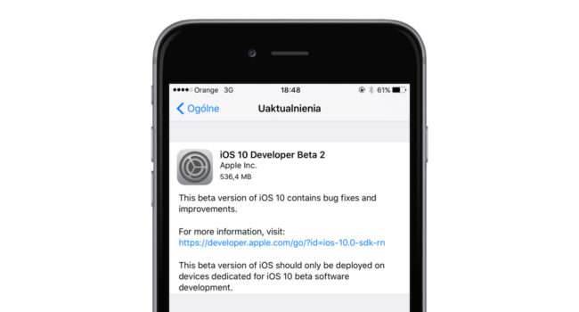iOS 10 beta 2 - lista zmian polecane, ciekawostki zmiany, Update, OTA, nowości w iOS 10 beta 2, Nowości, lista zmian, jak działa iOS 10 beta 2, iPhone, iOS 10 beta 2, co nowego w iOS 10 beta 2, co nowego, Apple, Aktualizacja  Nieco ponad trzy tygodnie po udostępnieniu iOS 10 beta 1, wreszcie Apple udostępniło deweloperom drugą betę najnowszego iOS. Poniżej znajdziecie listę nowości oraz tego zostało zmienione w nowej becie iOS 10. ios19b2 650x350
