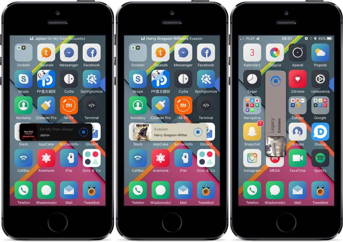 TinyPlayer Pro - test i recenzja recenzje, cydia-i-jailbreak TinyPlayer Pro, recenzja TinyPlayer Pro, Recenzja, polska recenzja TinyPlayer Pro, jailbrea, iPhone, Cydia, cena  Razem z iPhone'em 5S i iPadem mini 2 (Retina) korzystam z Vernee Thora i dziwi mnie, że Apple i Spotify w swoich aplikacjach na iOS nie dodali widżetów, które przecież mogą być wyświetlane w Centrum Powiadomień (część odpowiedzialna za ?Dzisiaj?). 2 3
