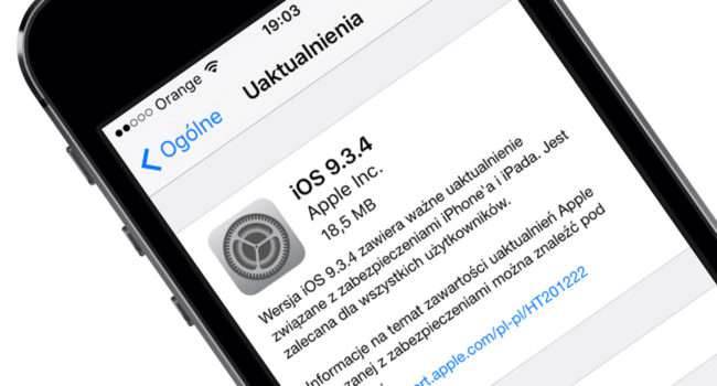 Jak wyłączyć automatyczną aktualizację do iOS 9.3.4 ciekawostki Update, jak wyłączyć update do 9.3.4, iPhone, Aktualizacja  Nie mam wątpliwości, że szybkie i częste aktualizacje oprogramowania to obecnie jedna z najważniejszych zalet iOS, dopóki nie decydujemy się na Jailbreak. iOS934 650x350