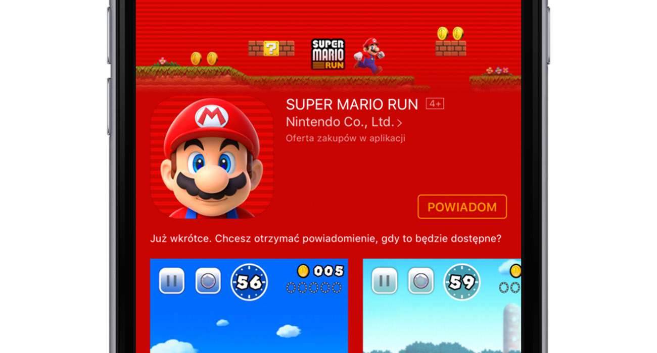 POWIADOM - nowa funkcja w App Store. Jak działa? ciekawostki super mario run, powiadomienia w app store, powiadom, iOS, Apple  Wczoraj podczas prezentacji iPhone 7 i iPhone 7 Plus, Nintendo zaprezentowało nam swoją nową grę Super Mario Run na iPhone.  powiadom