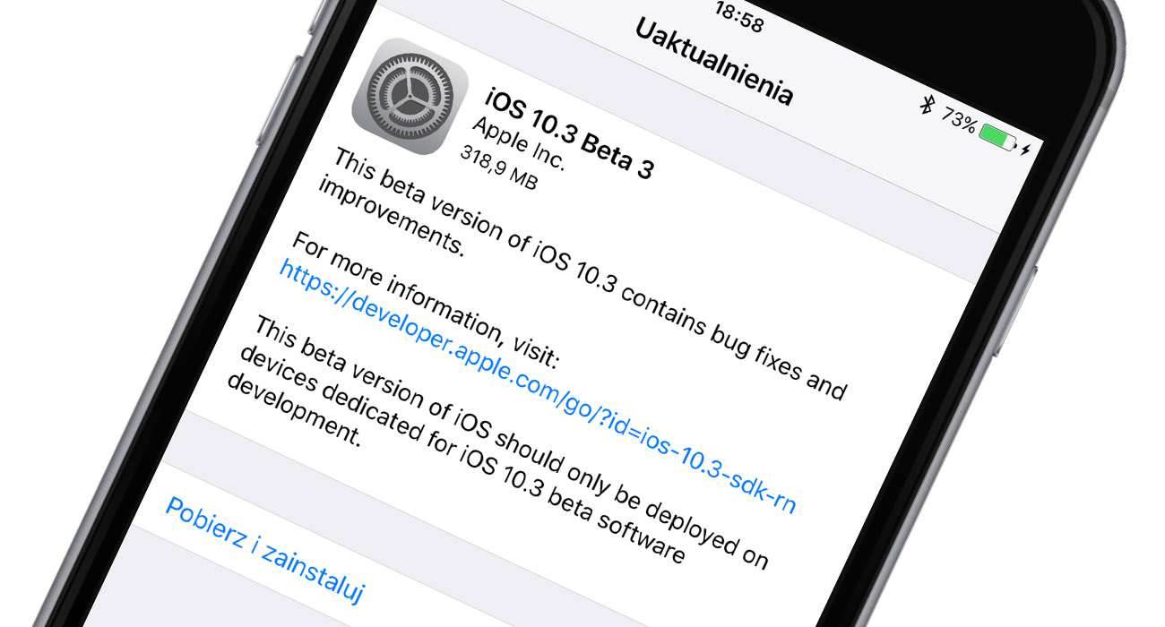 iOS 10.3 beta 3 - lista zmian polecane, ciekawostki zmiany, Update, OTA, lista zmian w iOS 10.3 beta 3, lista zmian, iOS 10.3 beta 3, co nowego w iOS 10.3 beta 3, co nowego, Apple, Aktualizacja  Dwa tygodnie po udostępnieniu iOS 10.3 beta 2, właśnie Apple udostępniło deweloperom trzecią betę najnowszego iOS. Poniżej tradycyjnie znajdziecie naszą listę zmian. iOS103