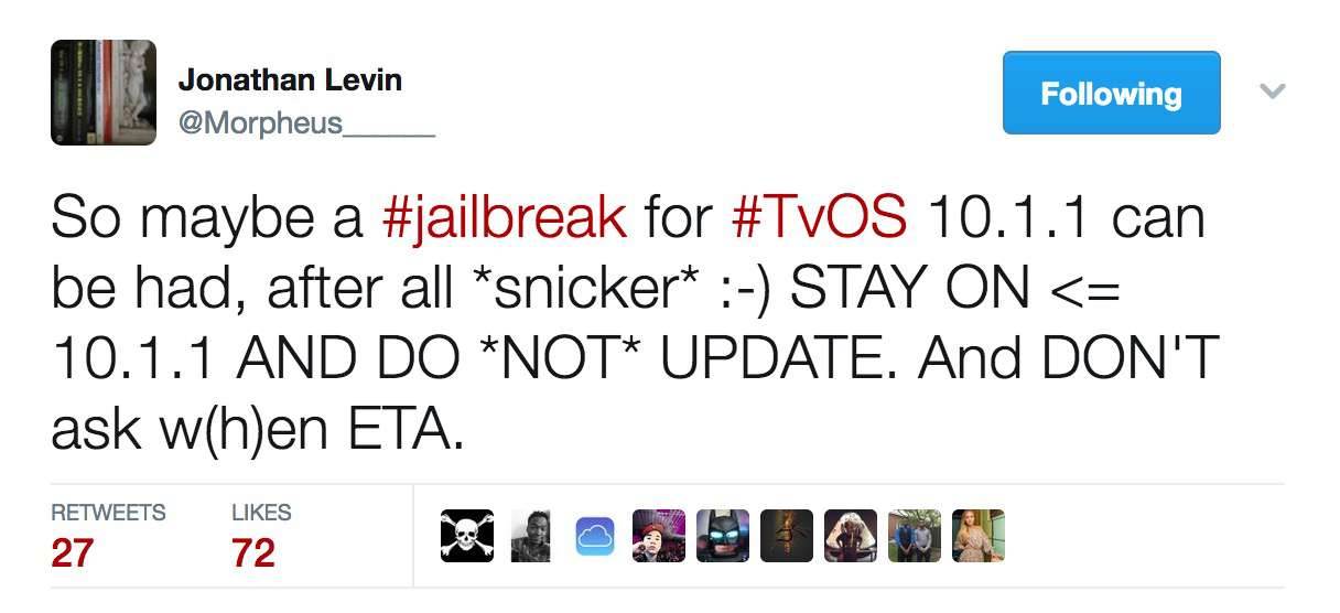 285444 - Pojawi się Jailbreak dla tvOS 10.1.1?