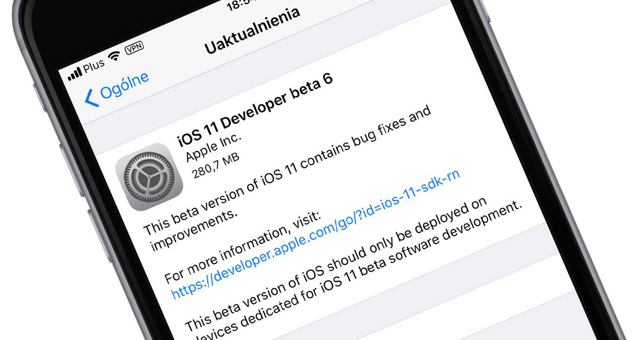 iOS 11 beta 6 - lista zmian polecane, ciekawostki zmiany, Update, OTA, lista zmian w iOS 11 beta 6, iOS 11 beta 6, co nowego w iOS 11 beta 6, co nowego, Apple, Aktualizacja  Dokładnie tydzień po udostępnieniu iOS 11 beta 5, właśnie Apple udostępniło deweloperom szóstą już betę najnowszego iOS.
 iOS11beta6
