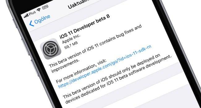 iOS 11 beta 8 - lista zmian polecane, ciekawostki zmiany, Update, OTA, lista zmian w iOS 11 beta 8, iOS 11 beta 8, co nowego w iOS 11 beta 8, co nowego, Apple, Aktualizacja  Dokładnie tydzień po udostępnieniu iOS 11 beta 7, właśnie Apple udostępniło deweloperom ósmą już betę najnowszego iOS. iOS11beta8 650x350