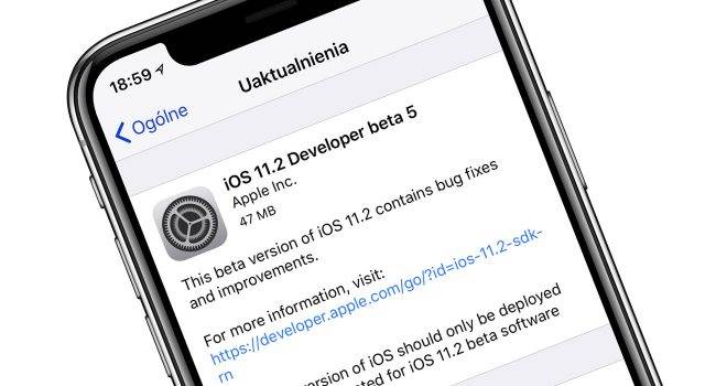 iOS 11.2 beta 5 dostępna dla deweloperów polecane, ciekawostki zmiany, Update, OTA, lista zmian, iOS 11.2 beta 5, co nowego w iOS 11.2 beta 5, Apple, Aktualizacja  Nieco ponad tydzień po udostępnieniu iOS 11.2 beta 4, właśnie Apple udostępniło deweloperom piątą już betę najnowszego iOS. iOS11.2beta5 650x350