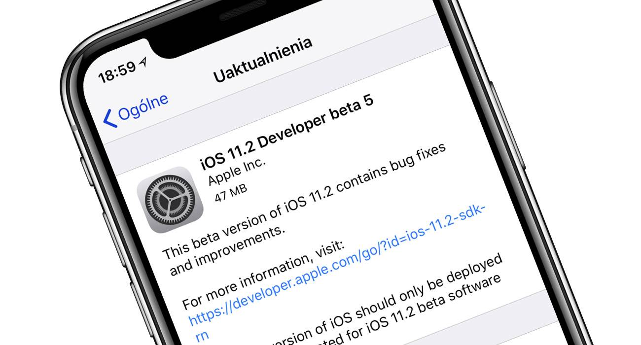 iOS 11.2 beta 5 dostępna dla deweloperów polecane, ciekawostki zmiany, Update, OTA, lista zmian, iOS 11.2 beta 5, co nowego w iOS 11.2 beta 5, Apple, Aktualizacja  Nieco ponad tydzień po udostępnieniu iOS 11.2 beta 4, właśnie Apple udostępniło deweloperom piątą już betę najnowszego iOS. iOS11.2beta5