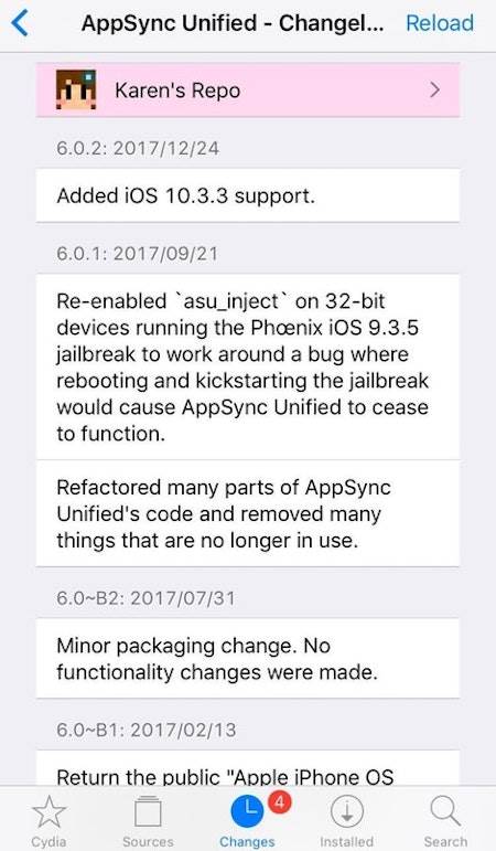 AppSync Unified kompatybilny z iOS 10.3.3 ciekawostki jailbreak, iPhone, Cydia, AppSync Unified kompatybilne z iOS 10.3.3, AppSync Unified  Appsync Unified doczekał się nowej wersji, dzięki wydanej niedawno aktualizacji wtyczka zyskała kompatybilność z iOS 10.3.3. AppSync 10.3.3