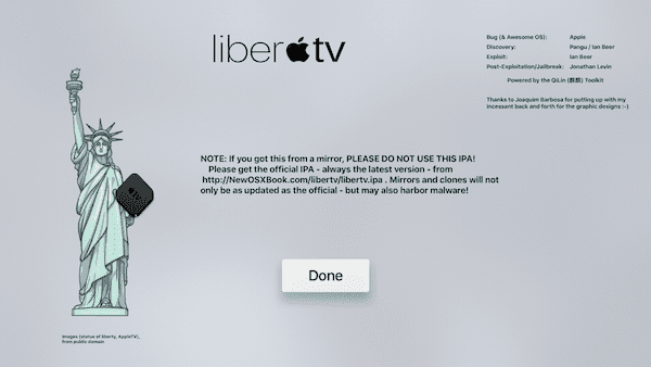 LiberTV 1.1 - Jailbreak tvOS 11/11.1 dostępny polecane, ciekawostki tvos, Jailbreak tvOS 11.1, Jailbreak tvOS 11, Apple TV  Tegoroczne święta to idealny moment dla użytkowników produktów Apple. Najpierw pojawił się Jailbreak iOS 10.3.3, a chwilę później Jonathan Levin wydał najnowszą wersję LiberTV. LiberTV11