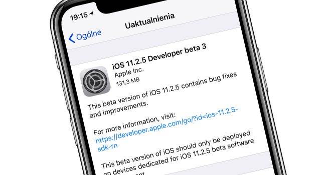 Trzecie bety iOS 11.2.5, tvOS 11.2.5, macOS 10.13.3 i watchOS 4.2.2 dostępne dla deweloperów polecane, ciekawostki zmiany, Update, OTA, lista zmian, iOS 11.2.5 beta 3 do pobrania, iOS 11.2.5 beta 3, co nowego w iOS 11.2.5 beta 3, co nowego, Apple, Aktualizacja  Dobre wieści dla osób biorących udział w testach iOS. Właśnie Apple udostępniło deweloperom trzecie już bety iOS 11.2.5, tvOS 11.2.5, watchOS 4.22 i macOS 10.13.3. iOS11.2.5b3 650x350
