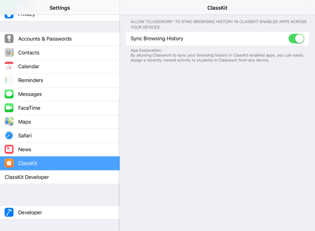 Ustawienia Classkit przedstawione na zrzutach ekranowych ciekawostki   Podczas udostępnienia przez Apple drugiej kompilacji testowej iOS 11.3 dowiedzieliśmy się, że Amerykanie szykują API dedykowane szkolnictwu. AppleClassKitpreferences 1024x751