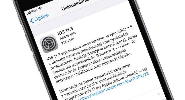 Finalna wersja iOS 11.3 dostępna dla wszystkich - oficjalna lista zmian polecane, ciekawostki update iOS 11.3, Update, OTA, oficjalna lista zmian w iOS 11.3, lista zmian, iPhone, iOS 11.3, co nowego w iOS 11.3, co nowego, Apple, Aktualizacja  Jest dokładnie tak jak przypuszczaliśmy. Właśnie Apple udostępniło wszystkim użytkownikom finalną wersję iOS 11.3. Co zostało zmienione? iOS11.3 1 650x350