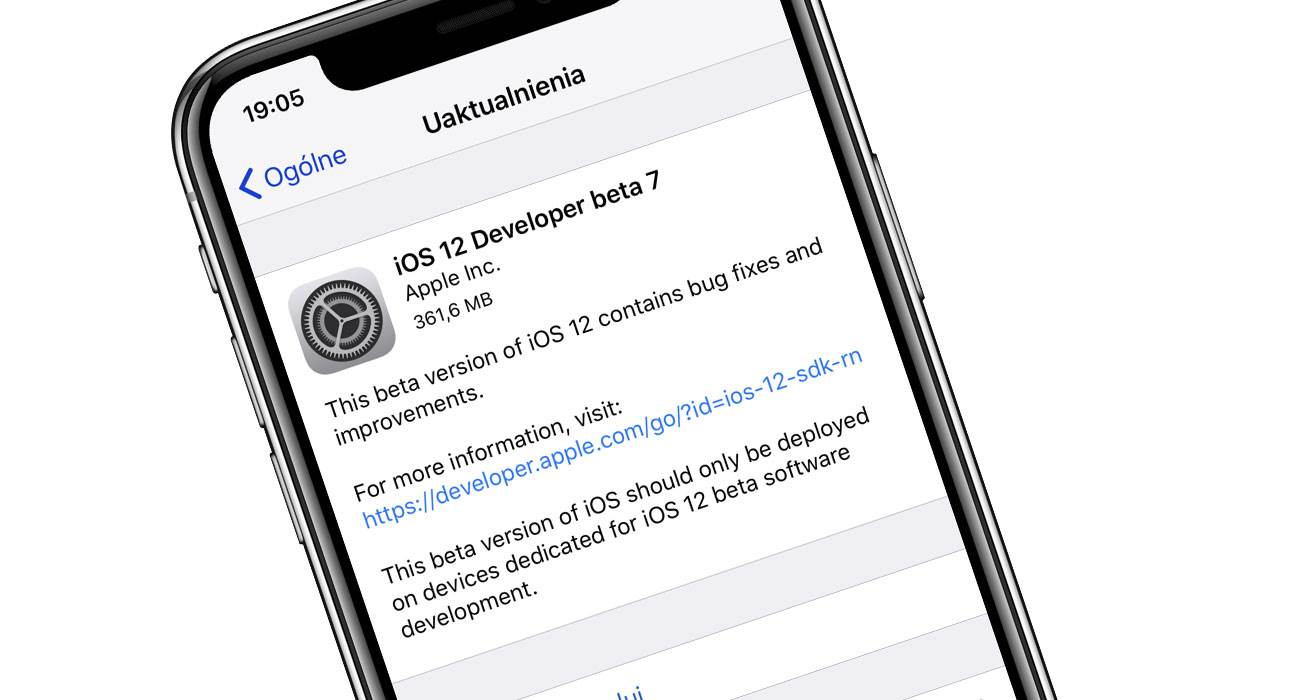 iOS 12 beta 7 dostępna polecane, ciekawostki zmiany, Update, OTA, lista zmian, iOS 12 beta 7, co nowego w iOS 12 beta 7, co nowego, Apple, Aktualizacja  No i jest dokładnie tak jak pisaliśmy kilka chwil wcześniej. Właśnie Apple udostępniło deweloperom siódmą już betę najnowszego iOS 12. iOS12beta7