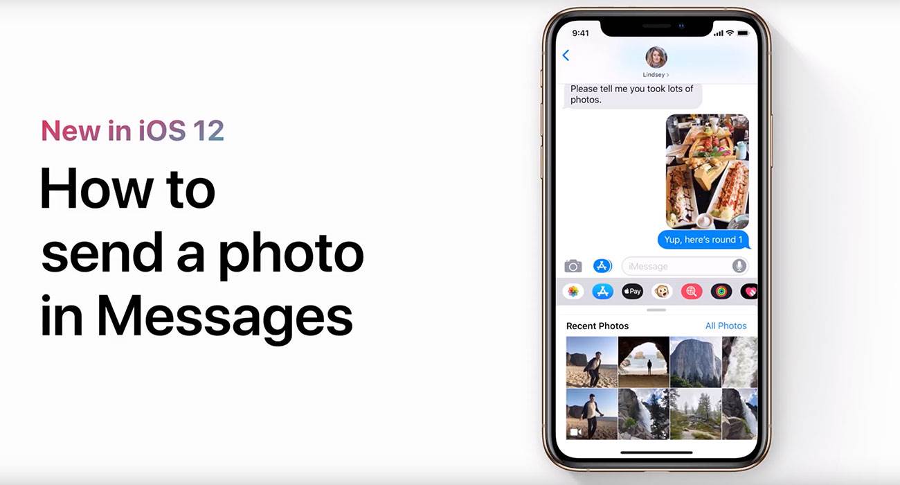 Apple pokazuje jak wysłać zdjęcie(a) za pomocą iMessage w iOS 12 polecane, ciekawostki Youtube, Wideo, Jak wysłać zdjęcie w iOS 12, iPhone, iPad, iOS 12, iOS, Instrukcja, Apple  Kilka minut temu na kanale YouTube giganta z Cupertino pojawił się nowy filmik. Tym razem, Apple pokazuje nam co trzeba zrobić, aby wysłać zdjęcie w iOS 12. IOS12 ZDJECIA