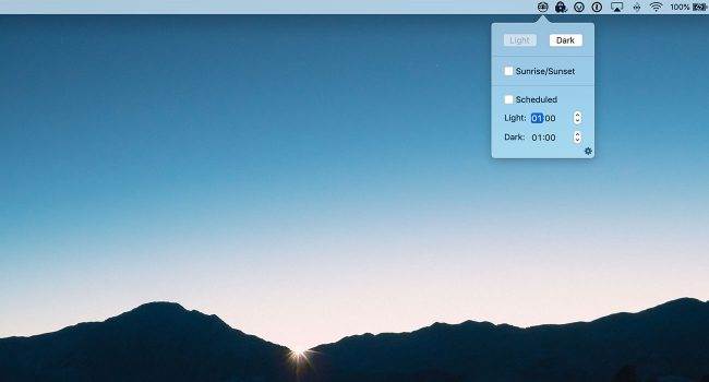 NightOwl - automatyczne przełączanie trybów jasnego i ciemnego w macOS Mojave polecane, ciekawostki tryb ciemny w macos mojave, tryb ciemny, NightOwl download, NightOwl, mojave, Apple  Kiedy Apple zaprezentowało macOS Mojave z trybem jasnym i ciemnym oraz dynamicznie zmieniającą się tapetę na podstawie czasu i położenia, pomyślałem - na pewno macOS dynamicznie zmienia nie tylko tapetę, ale i tryby jasny/ciemny. I co? ciemny 2 650x350