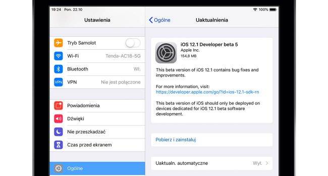 iOS 12.1 beta 5 dostępna polecane, ciekawostki zmiany, Update, OTA, iOS 12.1 beta 5, co nowego, Apple, Aktualizacja  Dobre wieści dla deweloperów. Właśnie Apple udostępniło piątą już betę iOS 12.1. Co zostało zmienione? iOS12.1 b5 650x350