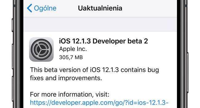 Apple udostępniło deweloperom drugie bety iOS 12.1.3, watchOS 5.1.3 i MacOS Mojave 10.14.3 ciekawostki watchOS 5.1.3, Apple  Dobre wieści dla wszystkich deweloperów. Kilkanaście minut temu, Apple udostępniło deweloperom drugie bety iOS 12.1.3, watchOS 5.1.3 i MacOS Mojave 10.14.3.  iOS1213 650x350