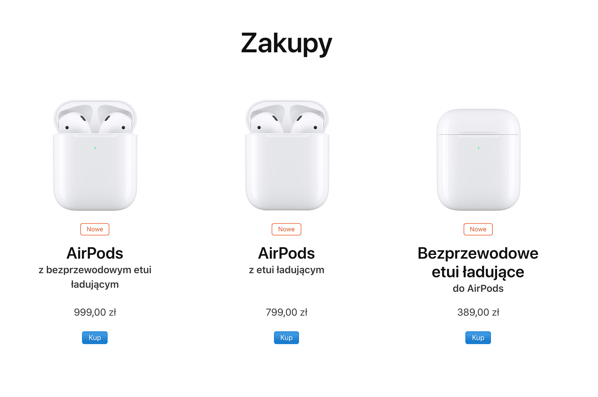 Apple wprowadza do sprzedaży AirPods 2-generacji ciekawostki Premiera, cena, Apple, airpods 2-gen  Właśnie, Apple wprowadziło do sprzedaży AirPods 2-generacji, a także nowe bezprzewodowe etui ładujące dla AirPods 1-generacji. airpods