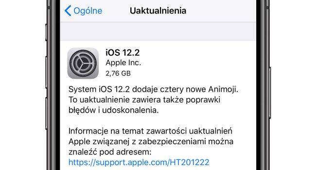 Apple udostępnia iOS 12.2 -  pełna i oficjalna lista zmian polecane, ciekawostki Update, OTA, iPhone, iOS 12.2, finalna wersja iOS 12.2, co nowego w iOS 12.2, co nowego, Apple, Aktualizacja  Dobre wieści dla wszystkich posiadaczy iUrządzeń. Właśnie Apple udostępniło wszystkim użytkownikom finalną wersję iOS 12.2. Co zostało zmienione? iOS122 1 650x350