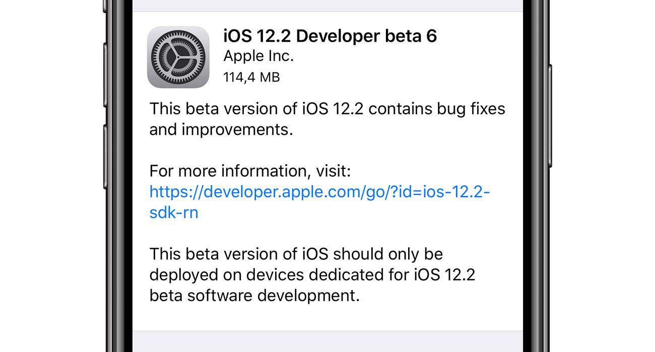 iOS 12.2 beta 6 dostępna polecane, ciekawostki zmiany, Update, OTA, lista zmian, co nowego, Apple, Aktualizacja  Dobre wieści dla wszystkich deweloperów. Kilkanaście minut temu Apple udostępniło deweloperom szóstą już betę iOS 12.2. iOS122b6