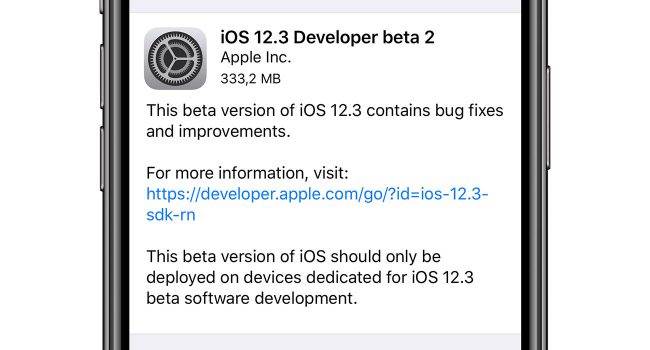 iOS 12.3 beta 2 dostępna polecane, ciekawostki zmiany, Update, OTA, lista zmian, iOS 12.3 beta 2, co nowego, Apple, Aktualizacja  Czekacie na iOS 12.3 beta 2? Jeśli tak to mamy świetne wiadomości. Właśnie Apple udostępniło deweloperom drugą betę iOS 12.3. iOS123beta2 650x350