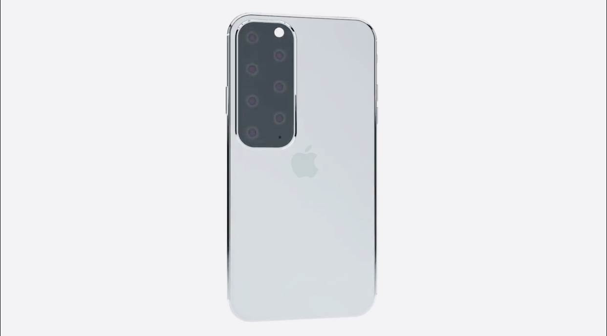 iPhone XII z dziewięcioma kamerami ciekawostki iPhone XII, iPhone 12, Apple  iPhone XI jeszcze nie został zaprezentowany, a w sieci już pojawiają się koncepty iPhone XII. Ten dzisiejszy jest bardzo dziwny i można powiedzieć, że kosmiczny. 4 3