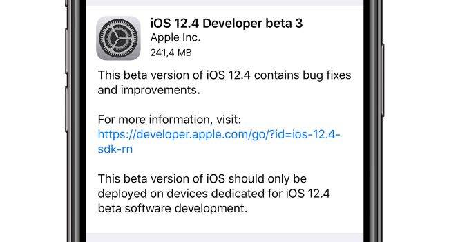 OneTech     iOS 12.4 beta4 650x350
