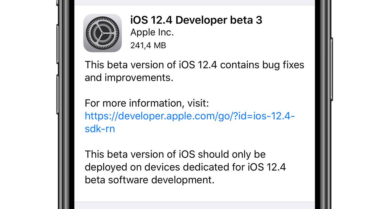 iOS 12.4 beta 3