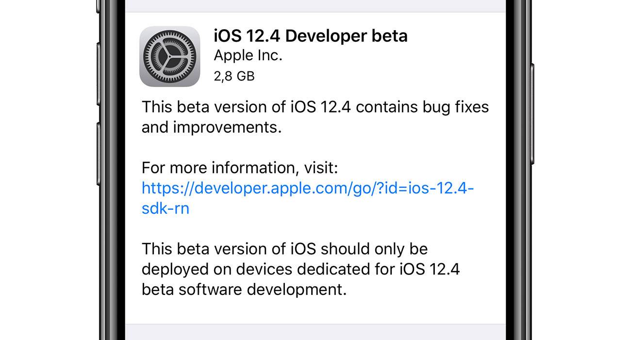 iOS 12.4 beta 1 dostępna polecane, ciekawostki zmiany, Update, OTA, lista zmian, iOS 12.4 beta 1, iOS 12.4, download, co nowego, Apple, Aktualizacja  No i jest dokładnie tak jak pisaliśmy kilkanaście minut temu. Właśnie Apple udostępniło deweloperom pierwszą betę najnowszego iOS 12.4. iOS124beta1