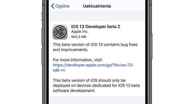 iOS 13 beta 2