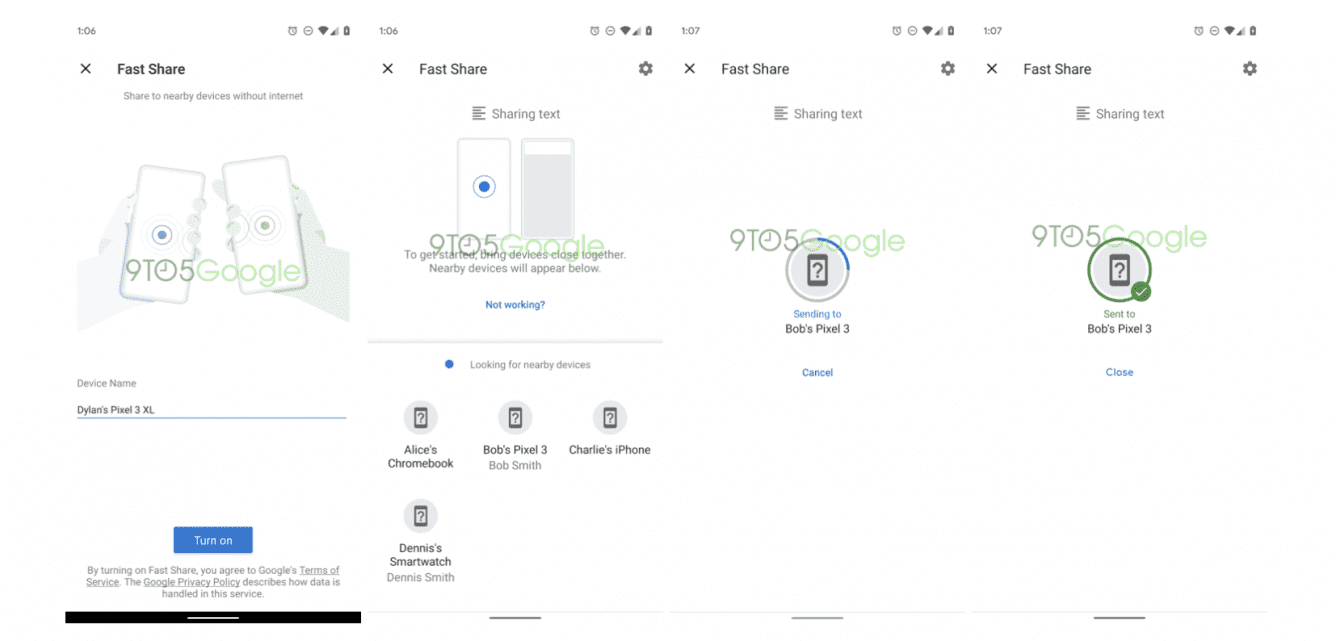Android będzie miał swój własny AirDrop ciekawostki Android  Google opracowuje funkcję bardzo podobną do AirDrop dla urządzeń z systemem Android. Nowa funkcja Fast Share wykorzystuje Bluetooth i WiFi do udostępniania plików i dokumentów tekstowych. airdrop 1