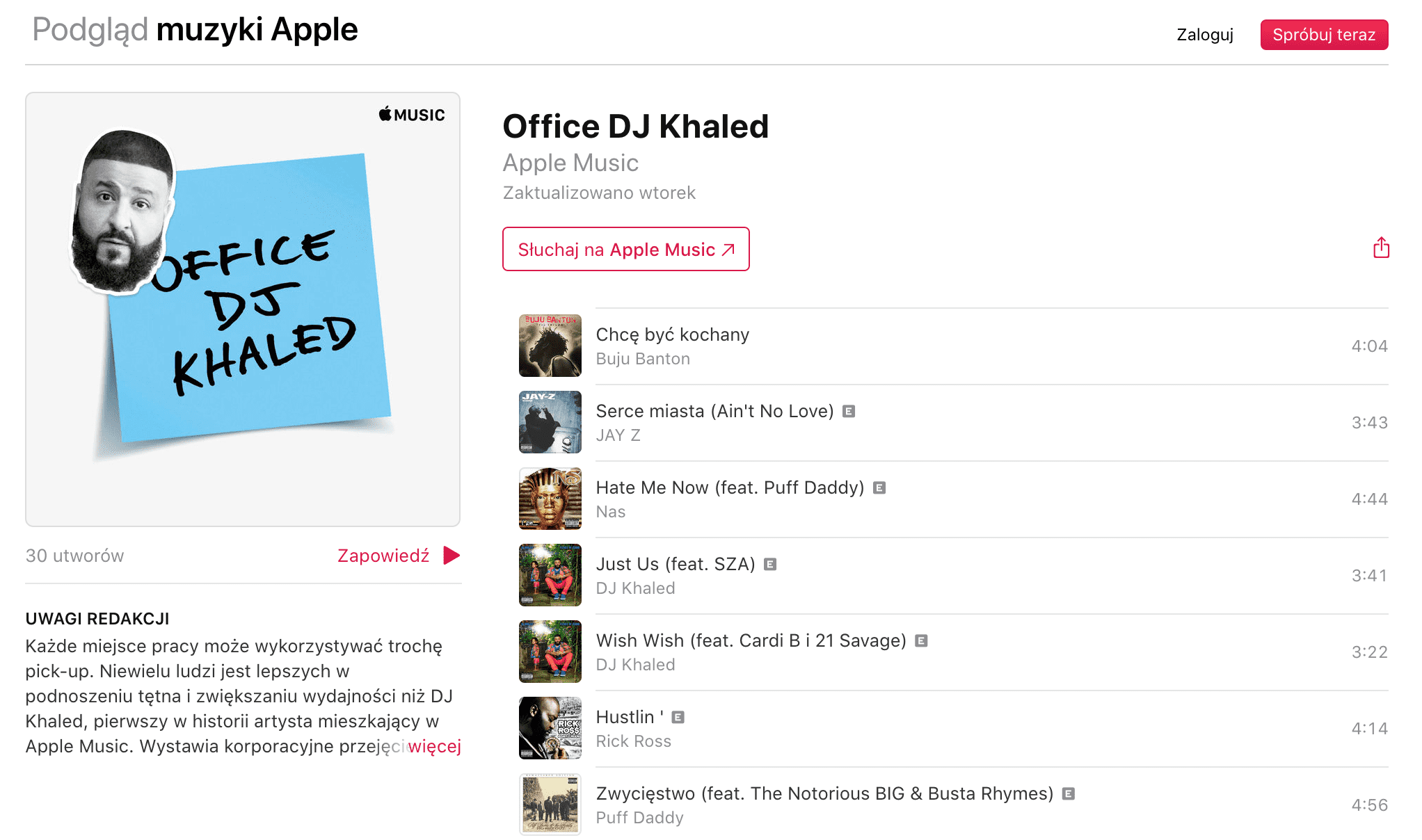 DJ Khaled wybierze muzykę do list odtwarzania w Apple Music ciekawostki   DJ Khaled został pierwszym artystą w usłudze Apple Music, który będzie zarządzał popularnymi listami odtwarzania. dj