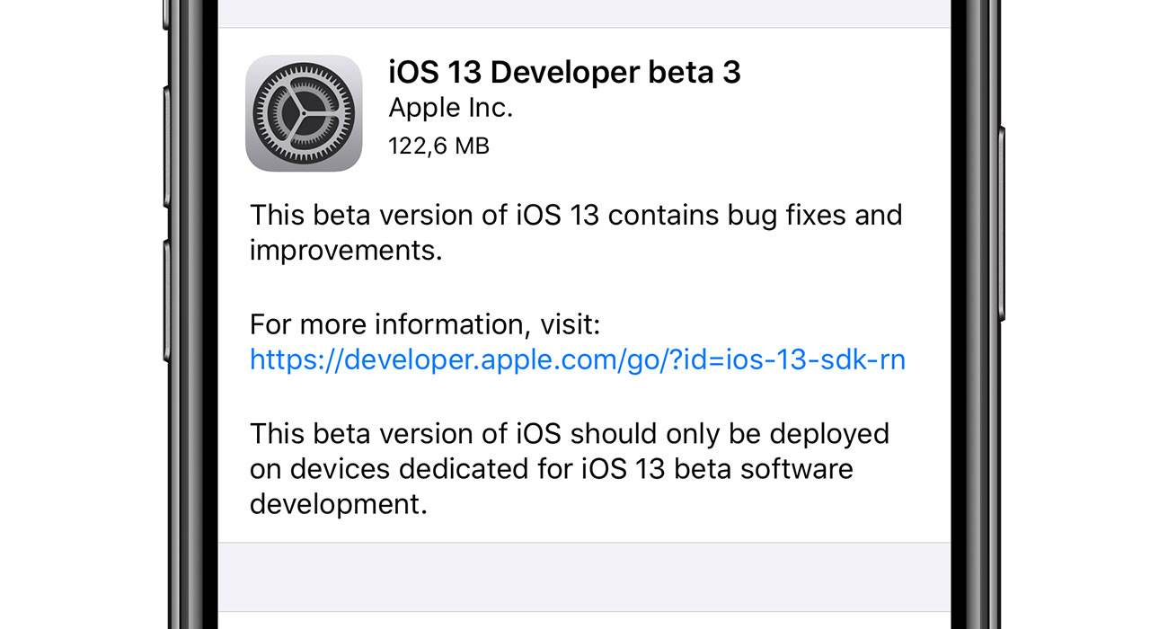 Apple udostępnia deweloperom trzecią poprawioną betę iOS 13 polecane, ciekawostki   Dziś wraz z drugą publiczną betą iOS 13 i iPadOS , Apple udostępniło również poprawioną trzecią betę iOS 13 dla deweloperów.
 iOS13b3 1