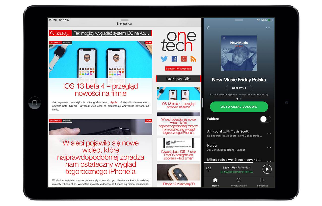 Spotify na iPad wreszcie z obsługą Split View i Slide Over polecane, ciekawostki   Spotify wreszcie zaktualizowało swoją aplikację na iOS, i dodało obsługę Split View oraz Slide Over. Funkcje dostępne są oczywiście tylko na iPad. spotify