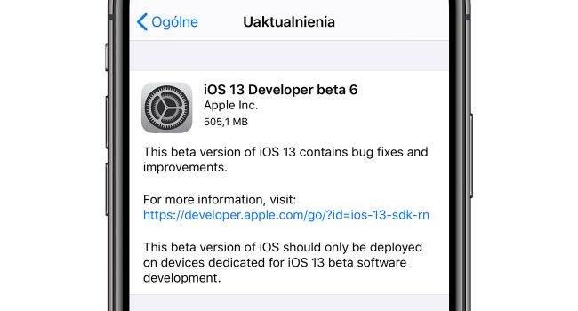 iPadOS 13 / iOS 13 beta 6 - nasza lista zmian polecane, ciekawostki zmiany, Update, lista zmian, iOS 13 beta 6, co nowego, Apple, Aktualizacja  Dobre wieści dla deweloperów iOS 13 i iPadOS 13. Właśnie Apple udostępniło im szóste bety najnowszego oprogramowania. Co zostało zmienione w stosunku do piątej bety? iOS13beta6 650x350