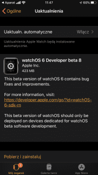 watchOS 6 umożliwia wywołanie aktualizacji z zegarka polecane, ciekawostki watchOS 6, beta, Aktualizacja  watchOS 6 jest obecnie w fazie beta testów i widać, że Apple dodaje sporo nowych funkcji. Jedną z nich jest możliwość wywołania aktualizacji prosto z zegarka. watchOS 6 iPhone 197x350