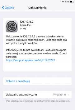 Apple udostępnia iOS 12.4.2 dla starszych iUrządzeń polecane, ciekawostki Nowości, iOS 12.4.2, Apple, Aktualizacja  Od tygodnia można zaktualizować nowsze urządzenia Apple do iOS 13, ale dziś niespodziewanie pojawiła się wersja 12.4.2. iOS 241x350