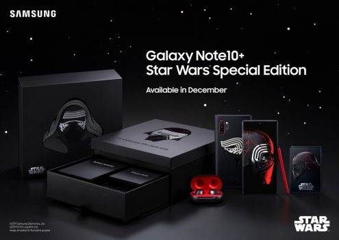Samsung wyda specjalną wersję Galaxy Note10+ polecane, ciekawostki Star Wars, Galaxy Note10+, cena  Samsung przygotował specjalną wersję smartfona Galaxy Note10+, która trafi do sprzedaży już na początku przyszłego miesiąca, note10sw 495x350