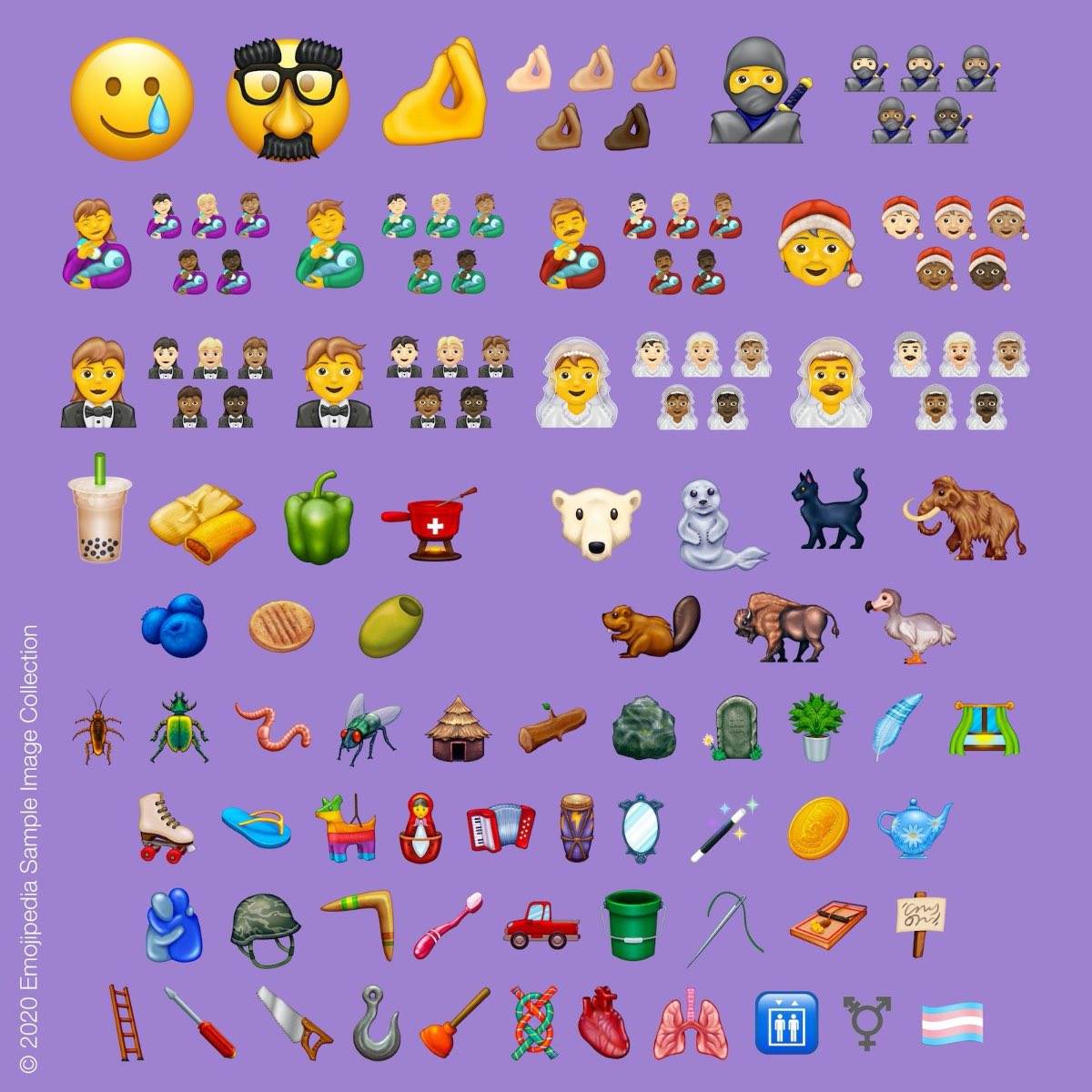 Oto 117 emoji, które trafią do nowego iOS 14 polecane, ciekawostki Wideo, nowe emoji, iPhone, iPad, iOS 14, ikony, emotki, emoji, Apple  Do prezentacji i premiery iOS 14 mamy co prawda jeszcze bardzo dużo czasu, ale w sieci już dziś mówi się o tym, że w najnowszej wersji iOS 14 pojawi się 117 nowych emoji. Oto one! 2020 emojipedia sample image collection2