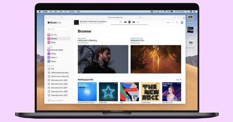 Przeglądarkowa wersja Apple Music wyszła z bety polecane, ciekawostki przeglądarkowa wersja Apple Music, Apple music  Apple uruchomiło przeglądarkową wersję beta swojej usługi Apple Music we wrześniu 2019 roku. APpleMusic